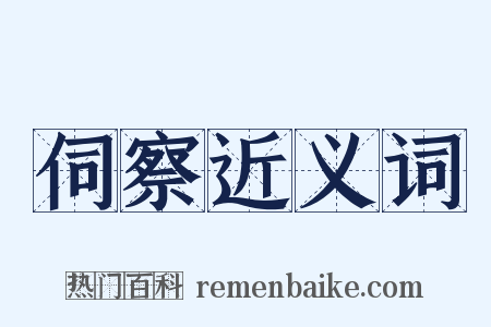 伺察近义词是什么意思的图片